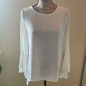 Kay Celine White sheer top